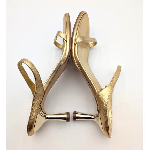 Marc Fisher LTD Alonde Slide Sandal Open Toe Women's Gold Size US9M EU39.5 - Picture 6 of 10